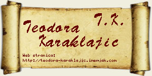 Teodora Karaklajić vizit kartica